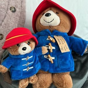 Paddington Bear Plush Toy - Red Hat & Blue Coat (Set of 2)